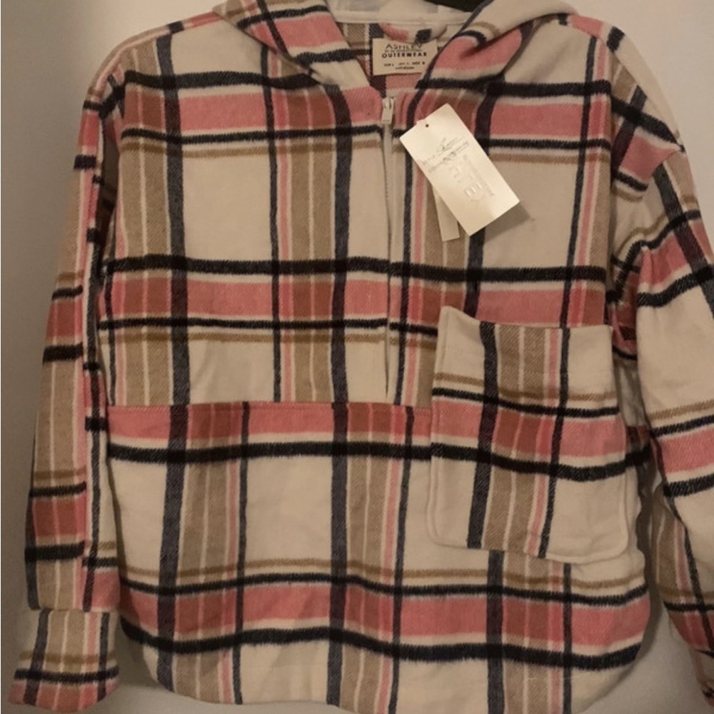 Pink and Tan Teddy Jacket with Soft Flannel Feel